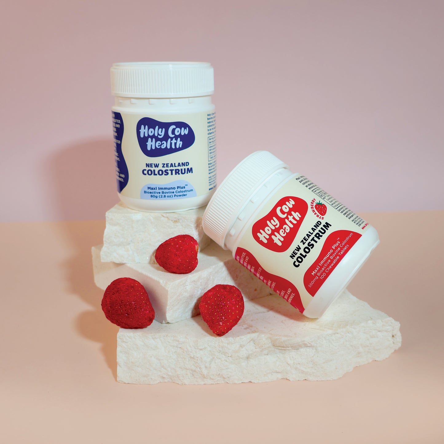 Colostrum Powder + Strawberry Chewables Health Pack