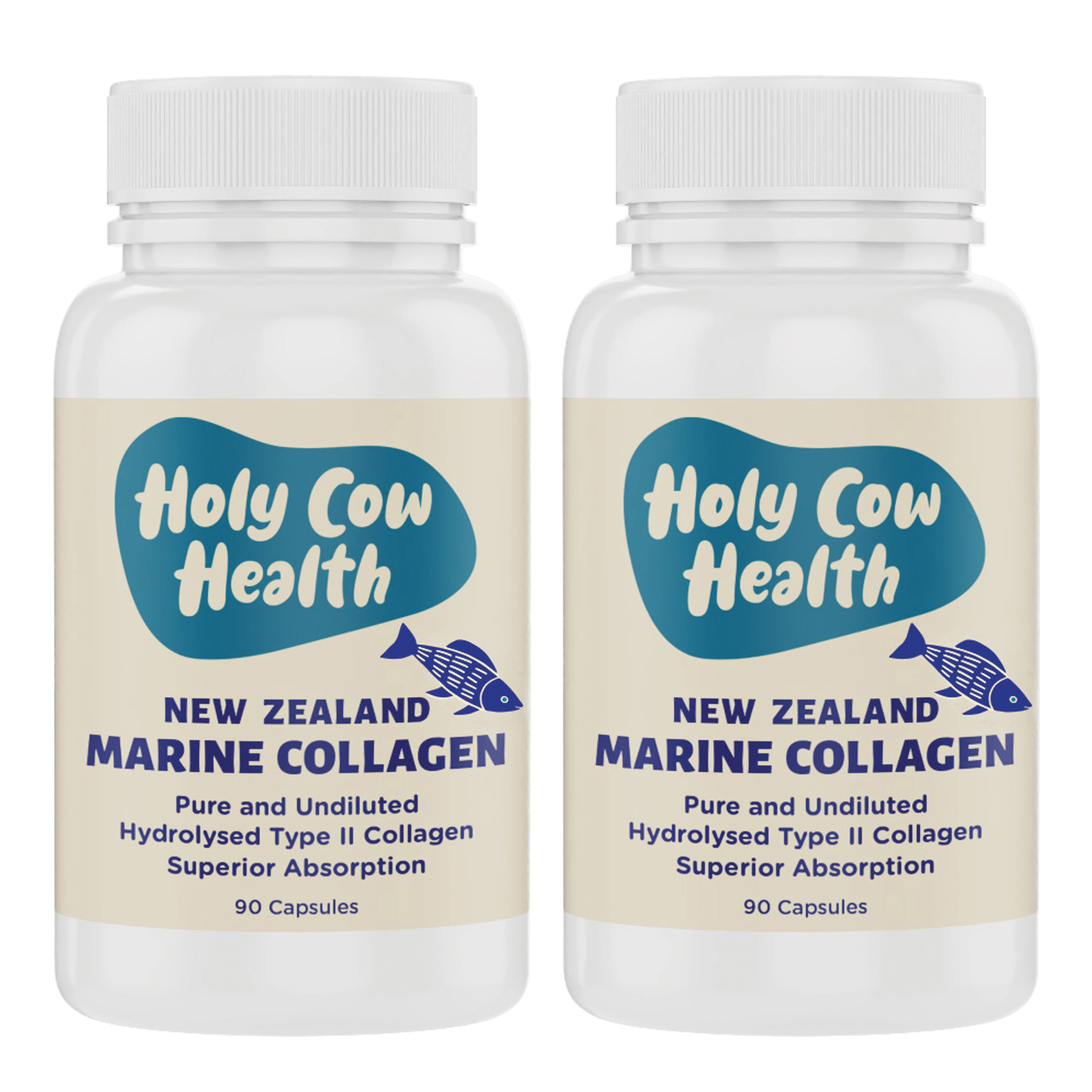 Marine Collagen Capsules (2-Pack) – Holy Cow Health